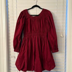 Ulla Johnson Wine Red Mini Dress